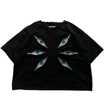 Designer Jujutsu Gojo Fermuar Oversized Tee