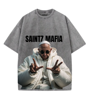 Saintz Papa Acid Washed Tee