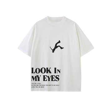 Look in My Eyes Oversize White T-Shirt