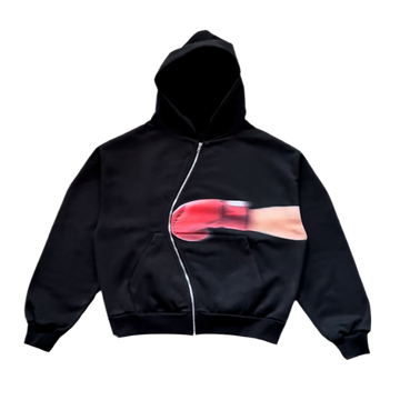 Designer Punch Zip Up Hoodie