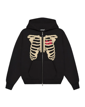 Exposed Heart Zip Hoodie