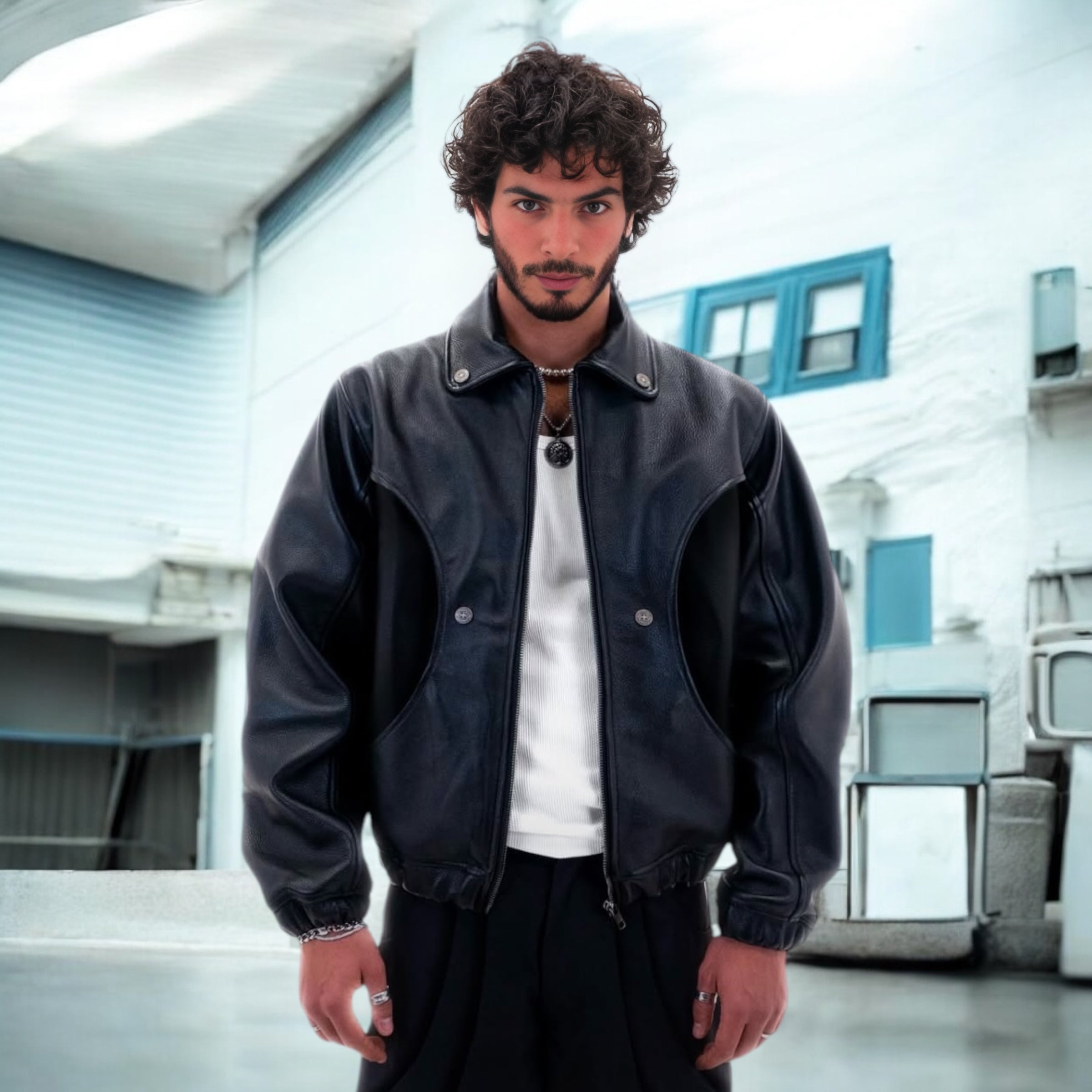 Designer Harrow Leather Jacket Unisex