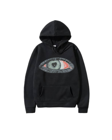 Tasarım Kalpli Göz Hoodie