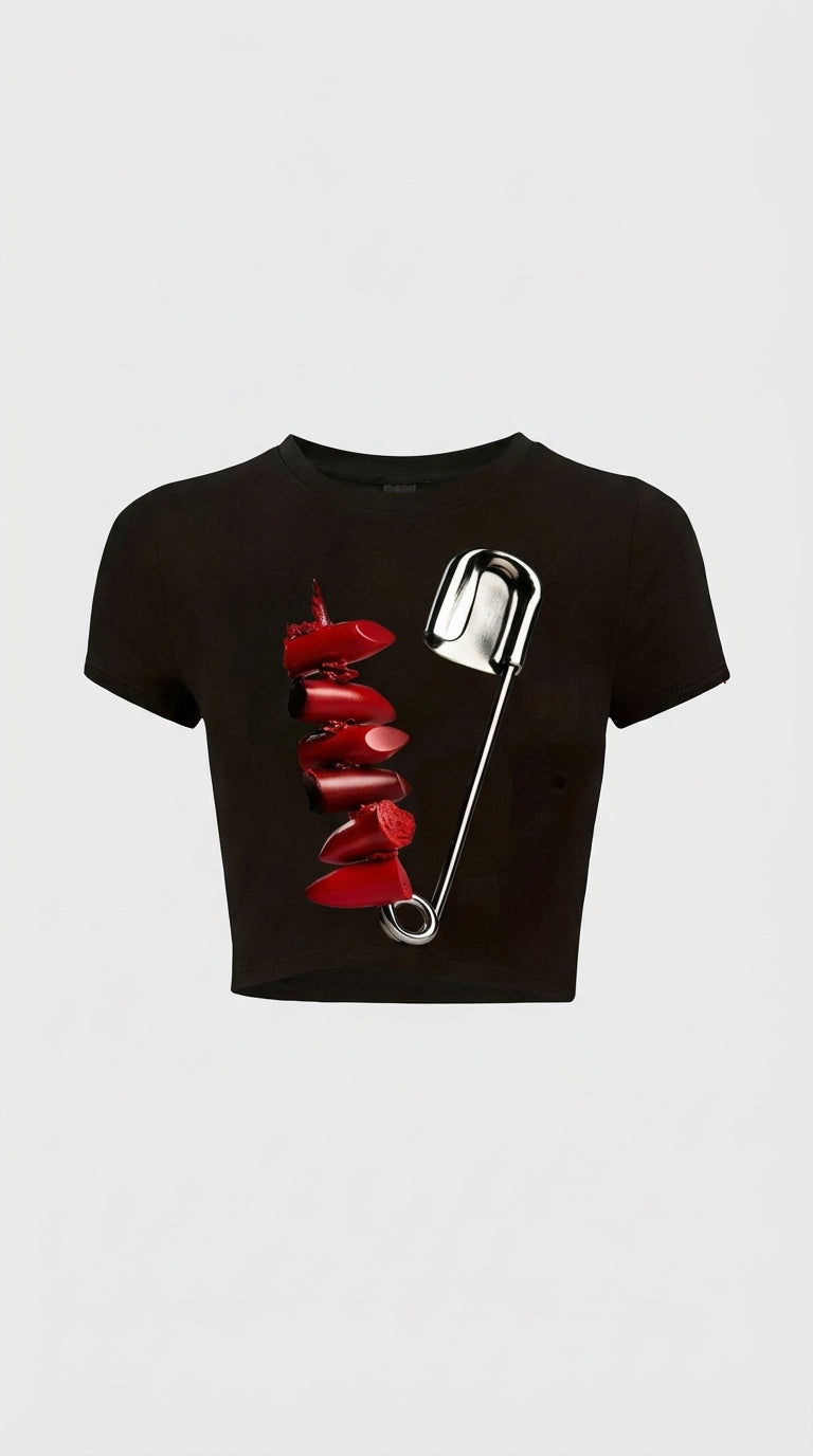 Punk&Rouge Crop T-Shirt