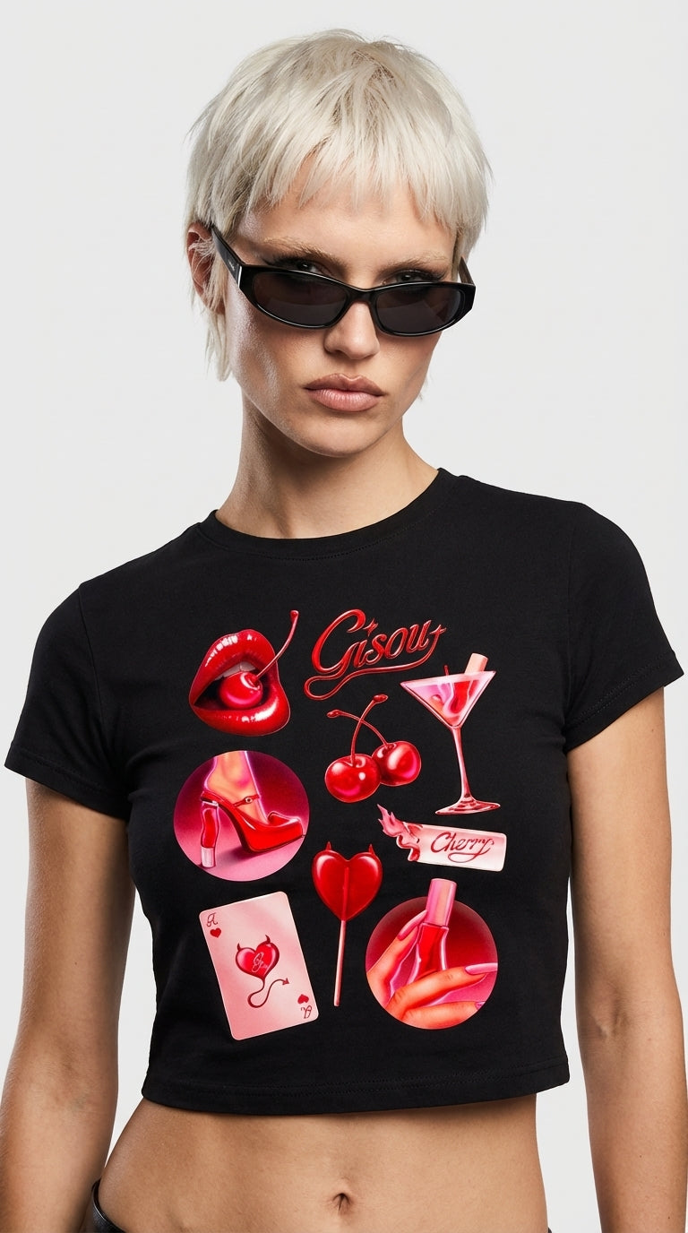 Cherry Bomb Crop T-Shirt