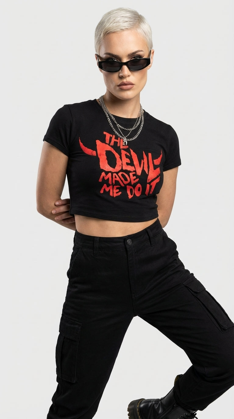 Devil Inside Crop T-Shirt
