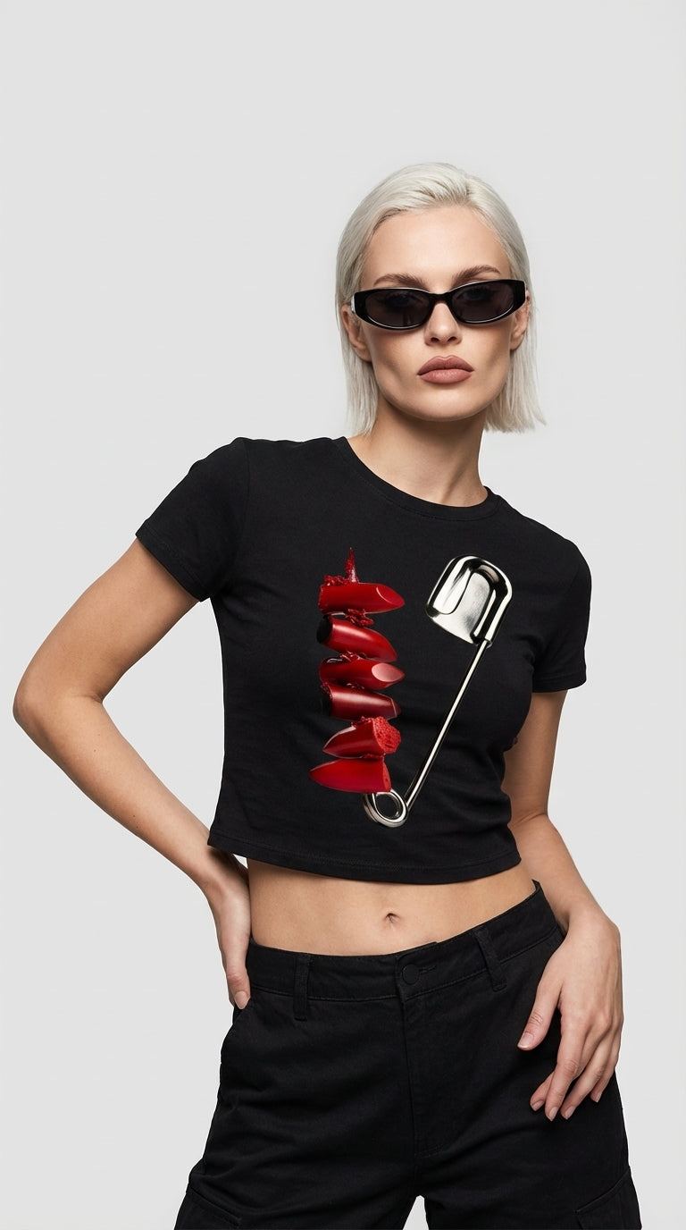 Punk&Rouge Crop T-Shirt