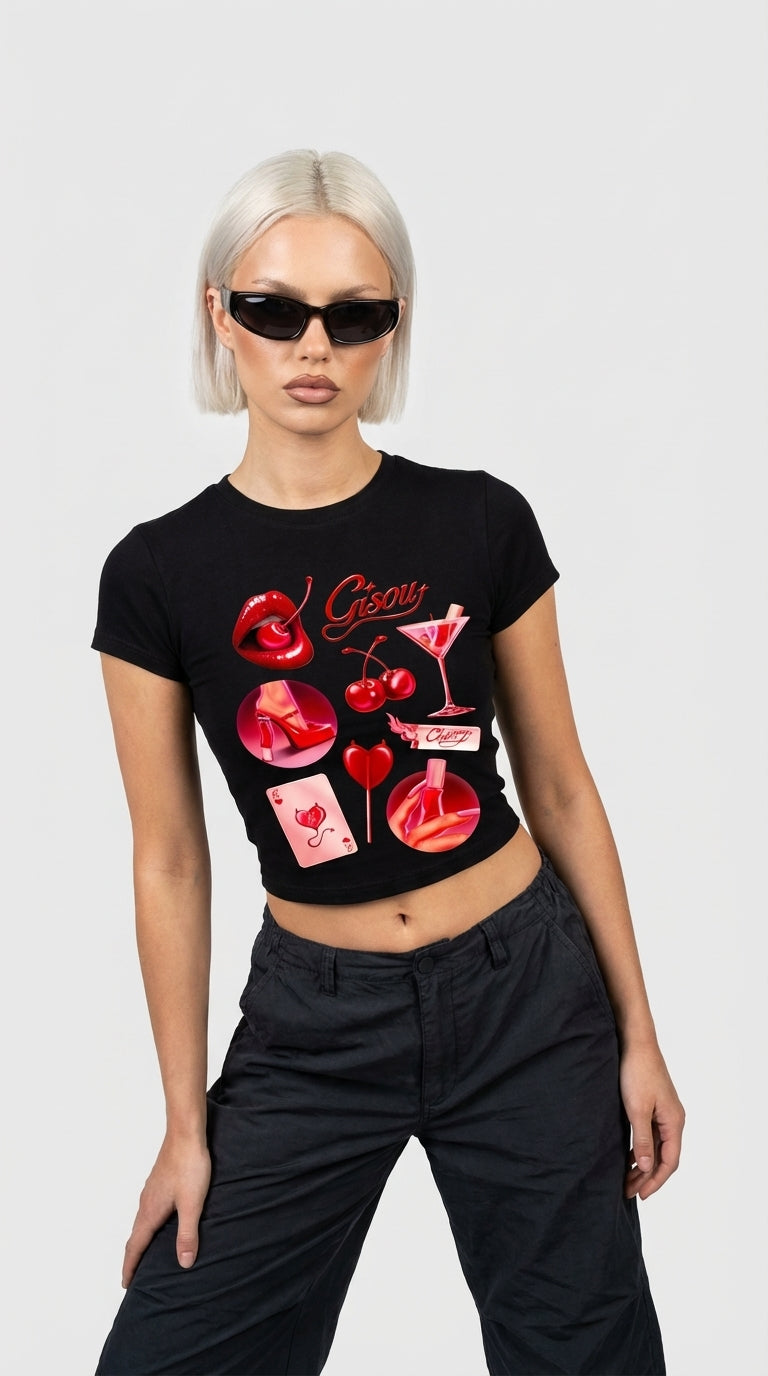 Cherry Bomb Crop T-Shirt
