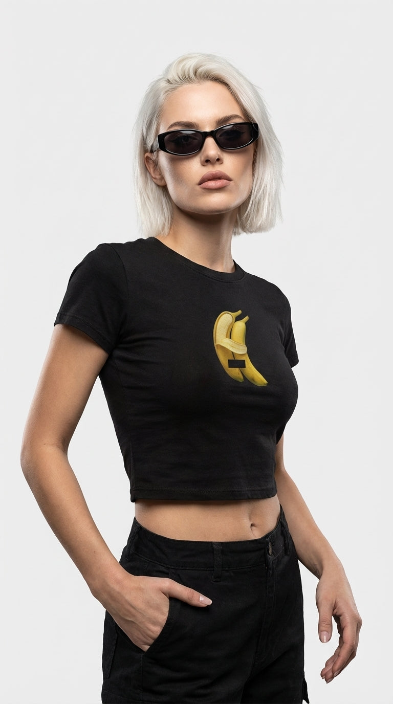 Banana Drama Crop T-Shirt