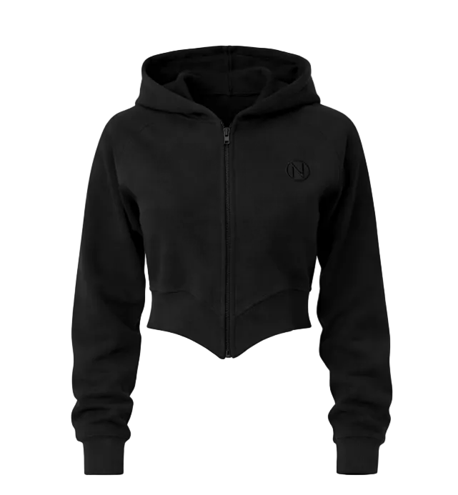 Sharp V Crop Hoodie