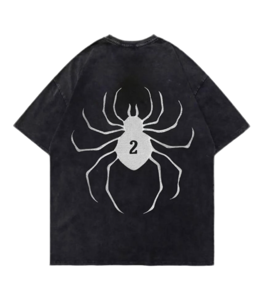 Designer Feitan HunterxHunter Asit Yıkamalı Oversized T-Shirt