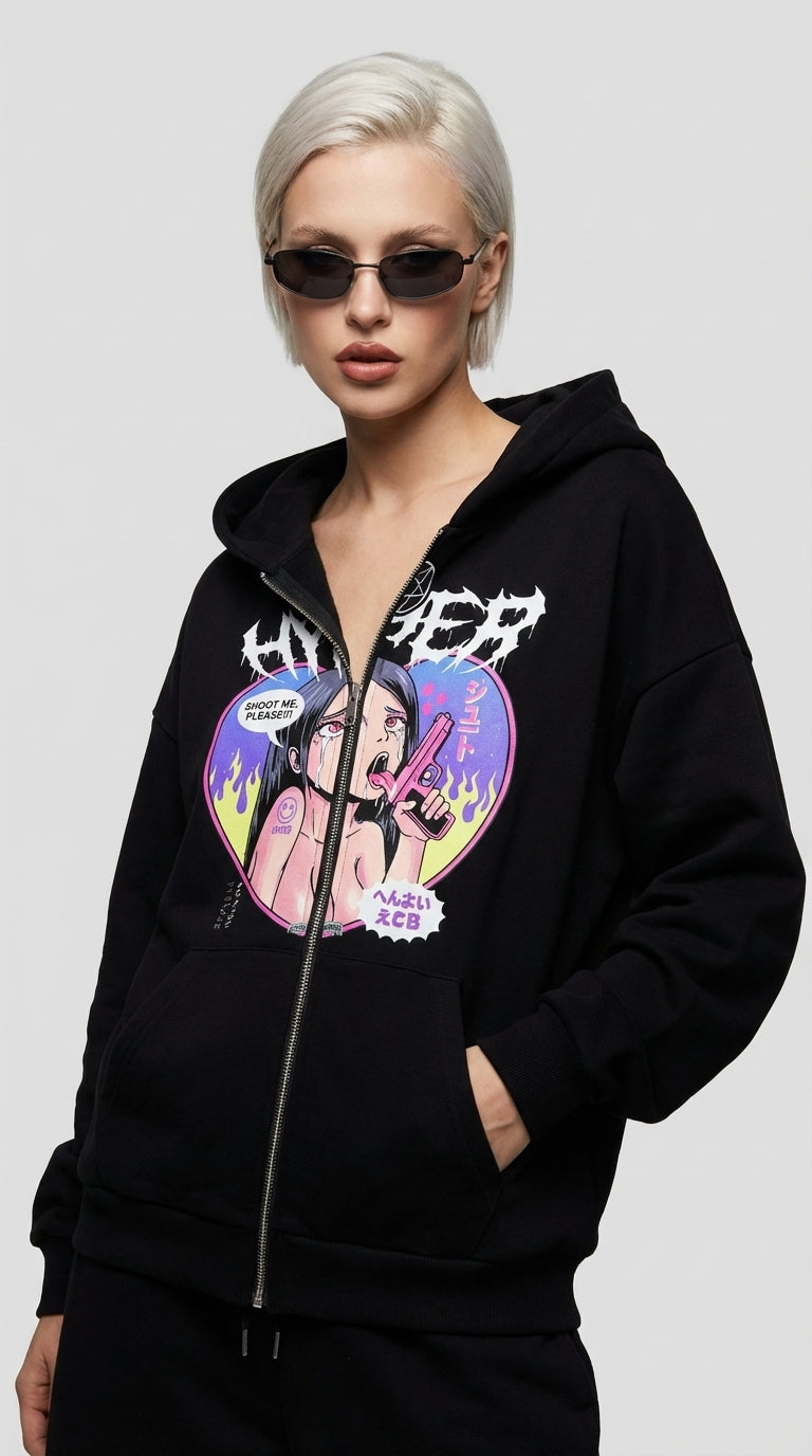 Shoot Me Zip Hoodie
