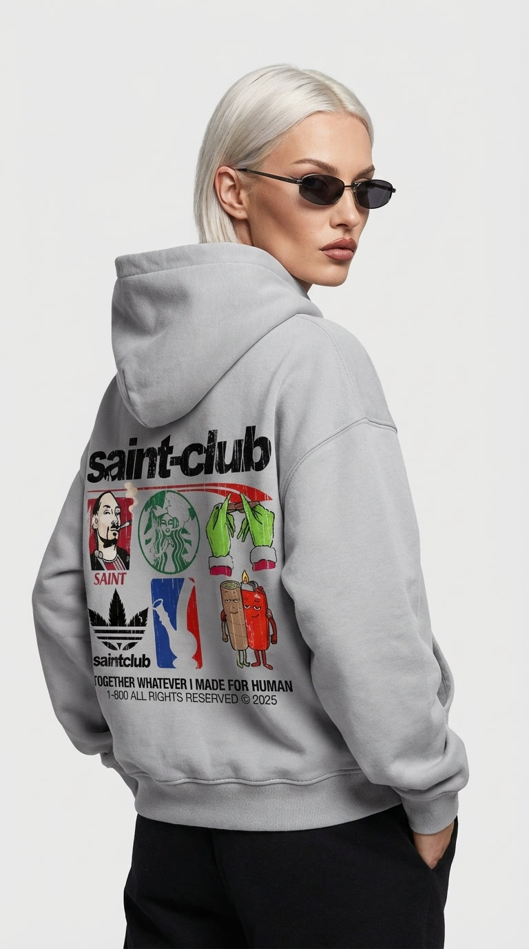 Saint-Club Grey Hoodie