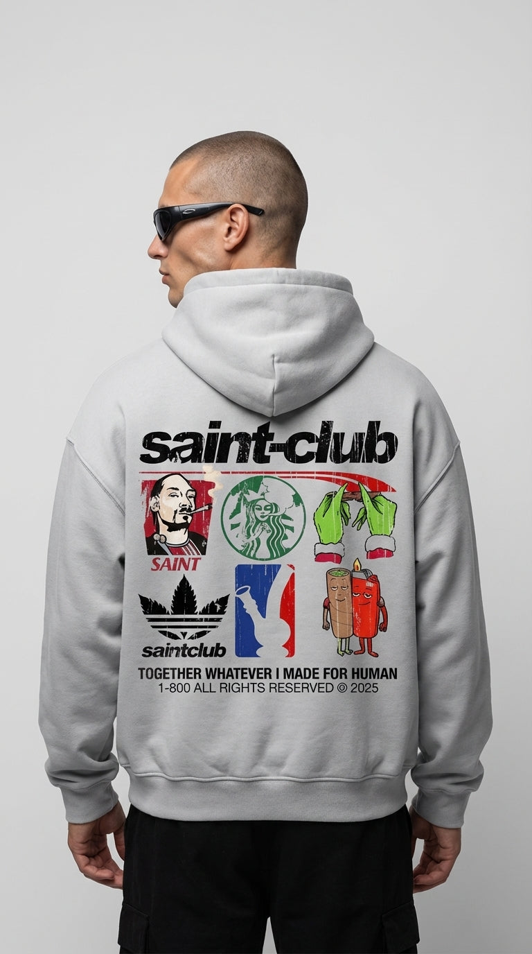 Saint-Club Grey Hoodie