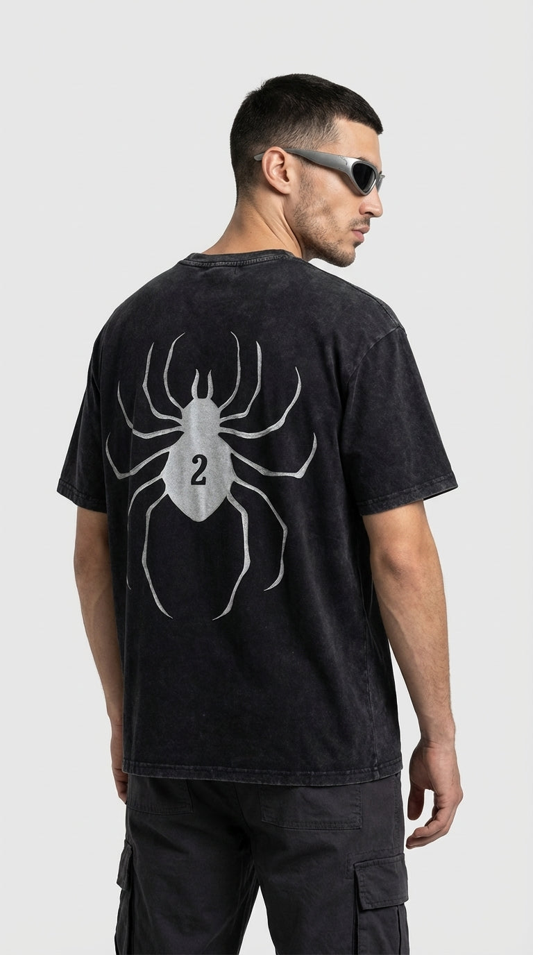 Designer Feitan HunterxHunter Asit Yıkamalı Oversized T-Shirt