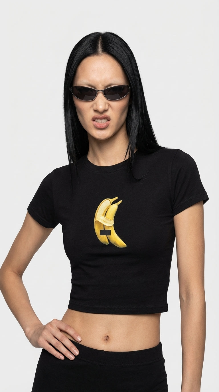 Banana Drama Crop T-Shirt