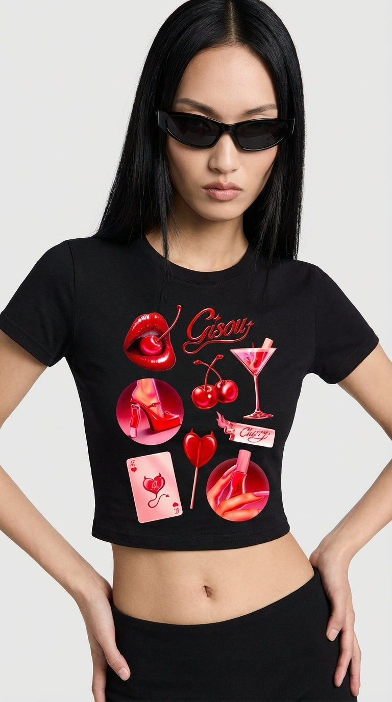 Cherry Bomb Crop T-Shirt