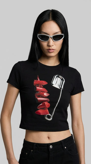 Punk&Rouge Crop T-Shirt