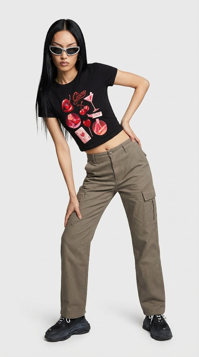 Cherry Bomb Crop T-Shirt