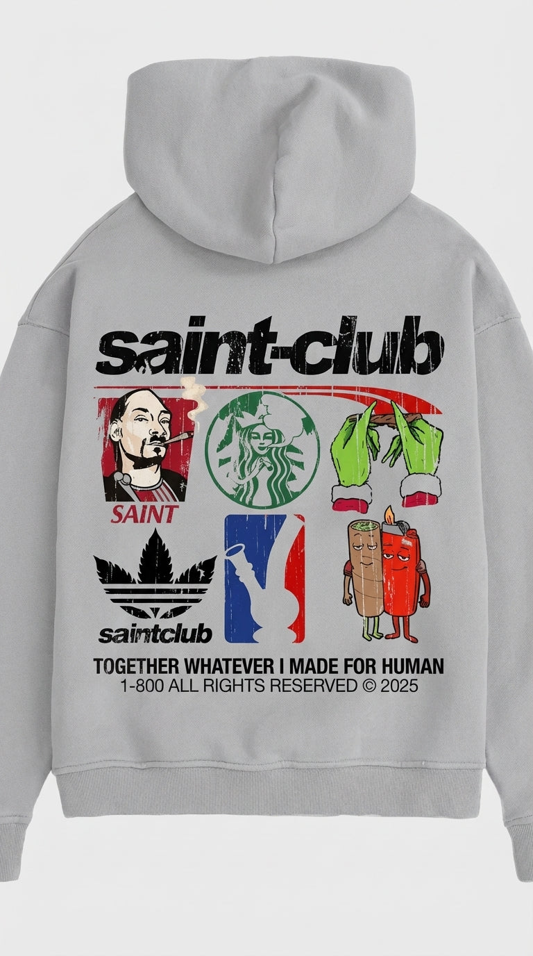 Saint-Club Grey Hoodie