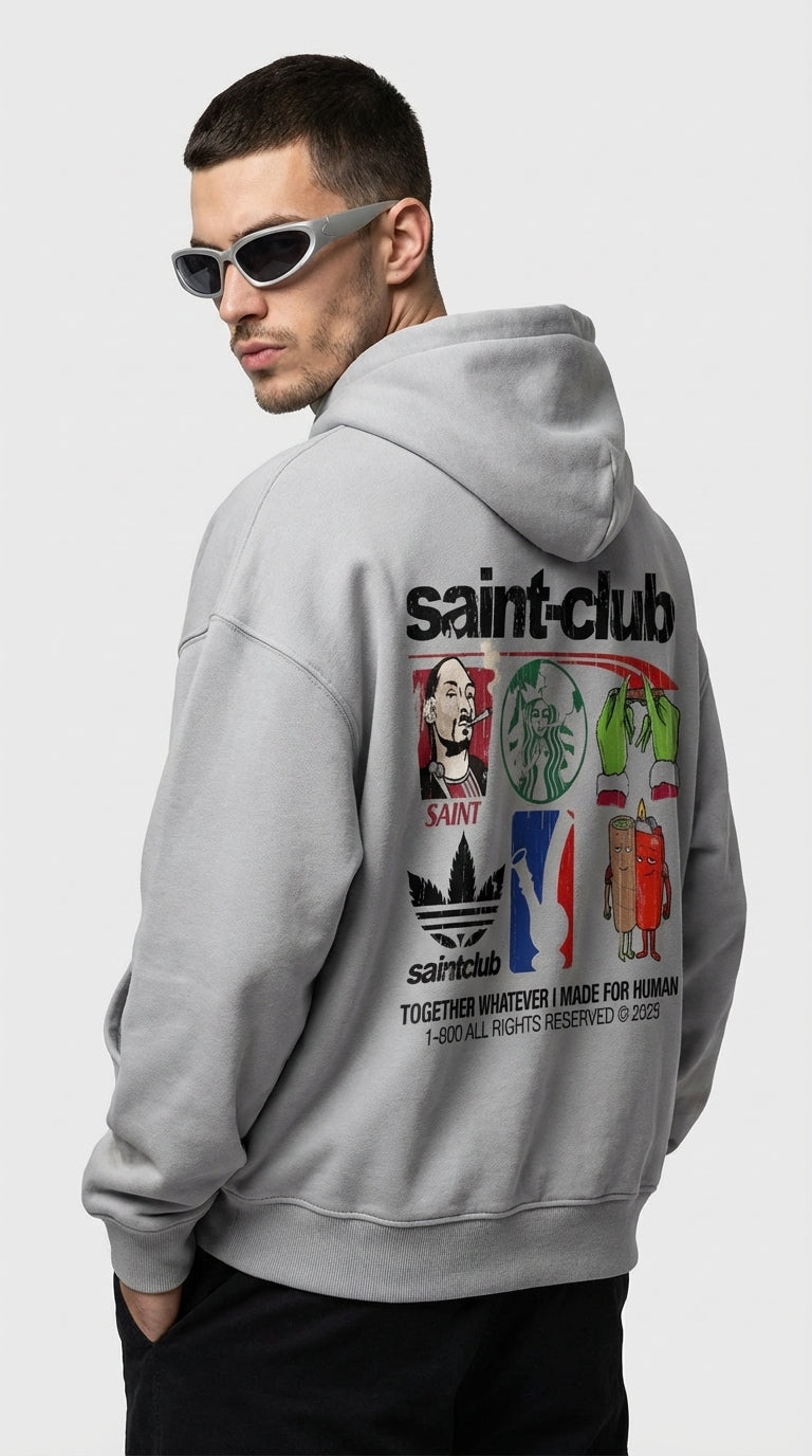 Saint-Club Grey Hoodie