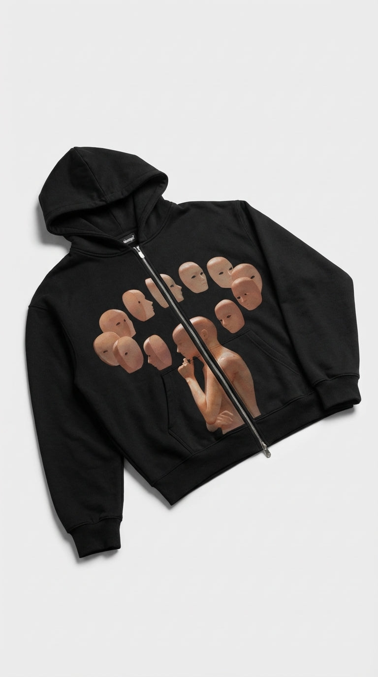 Many Faces Zip Hoodie