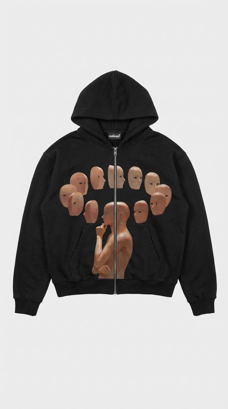 Many Faces Zip Hoodie