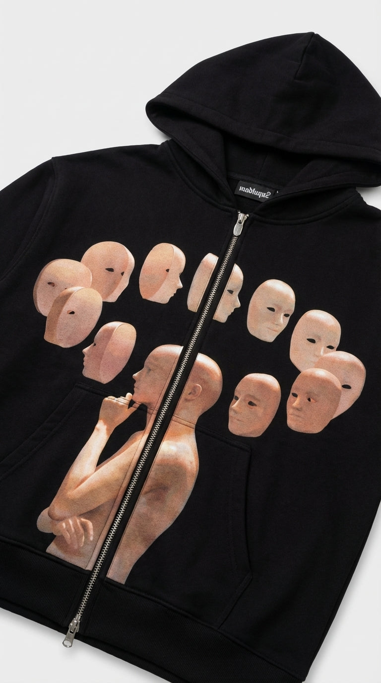 Many Faces Zip Hoodie