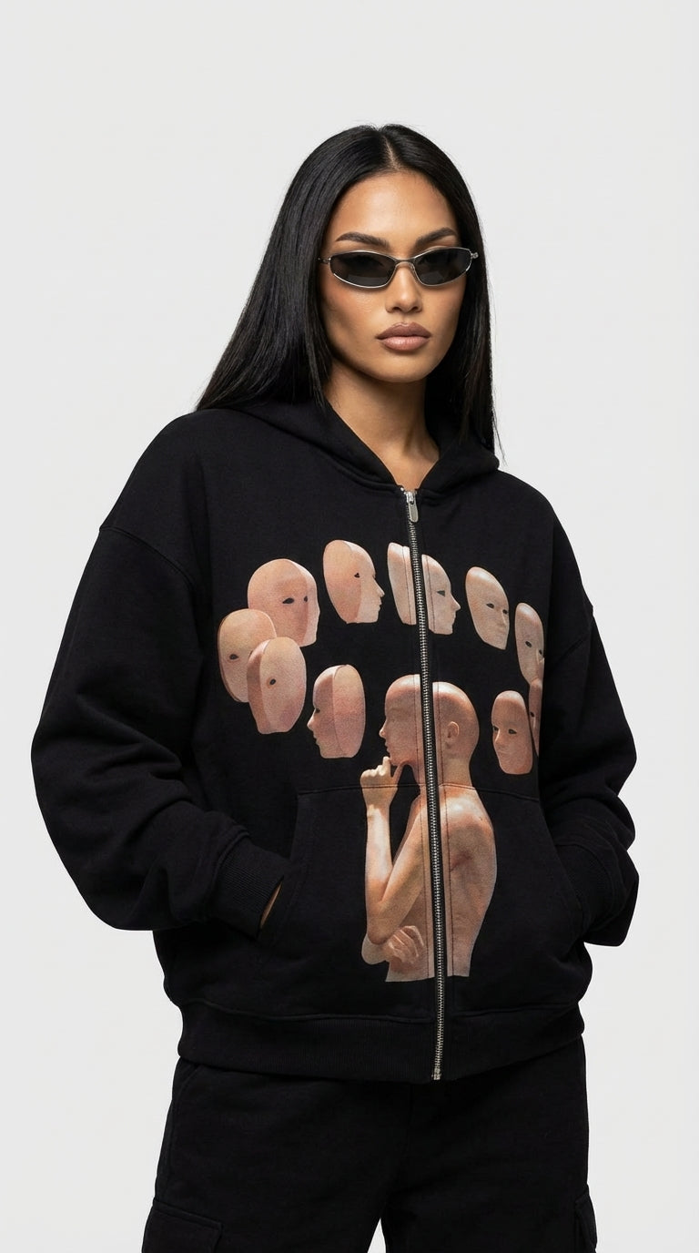 Many Faces Zip Hoodie