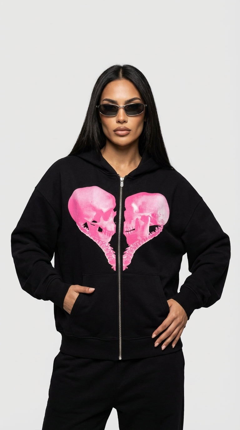 Broken Heart Zip Hoodie