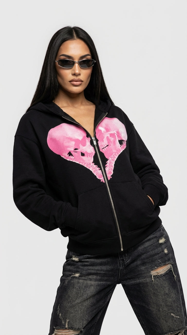 Broken Heart Zip Hoodie