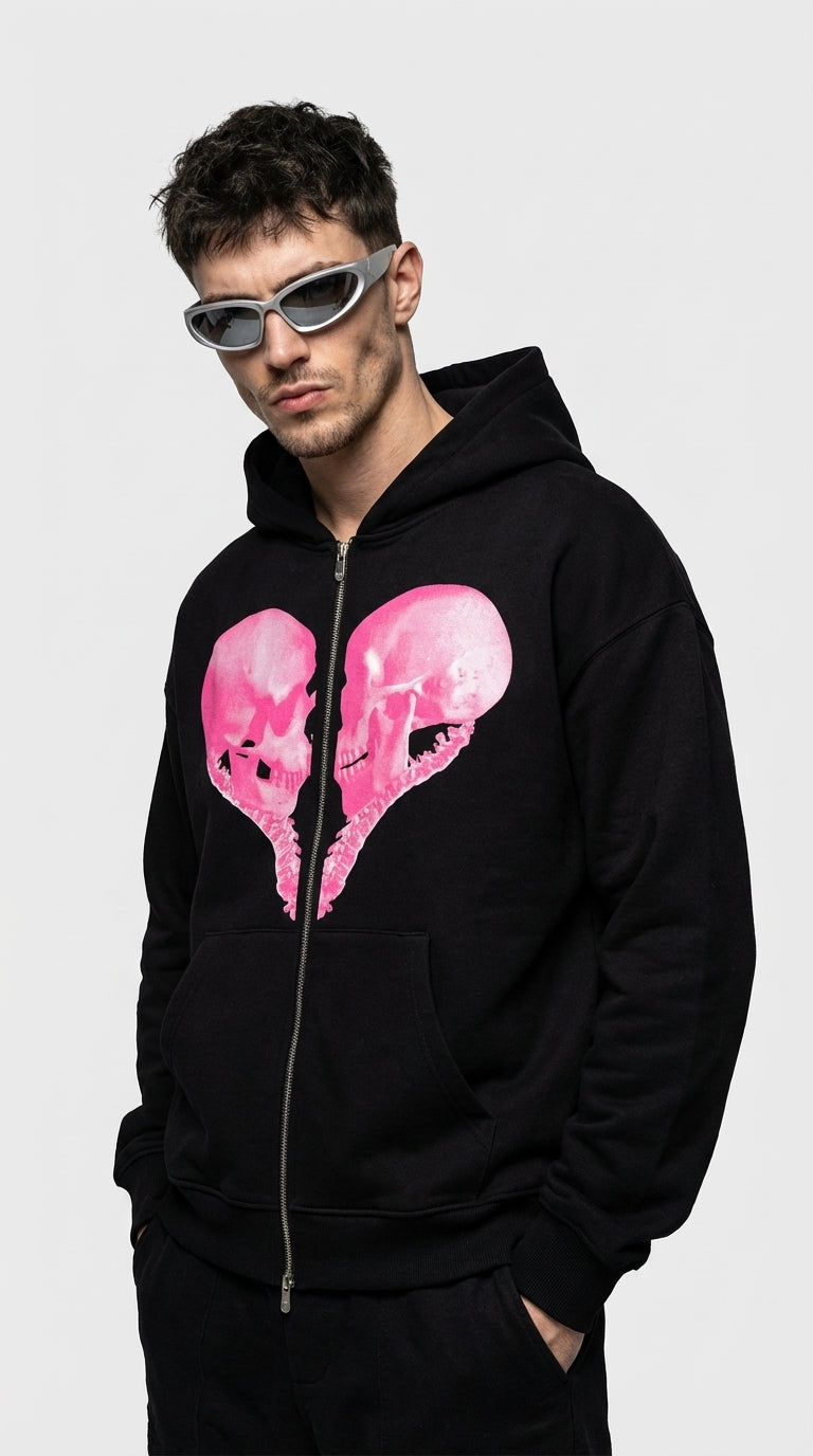 Broken Heart Zip Hoodie