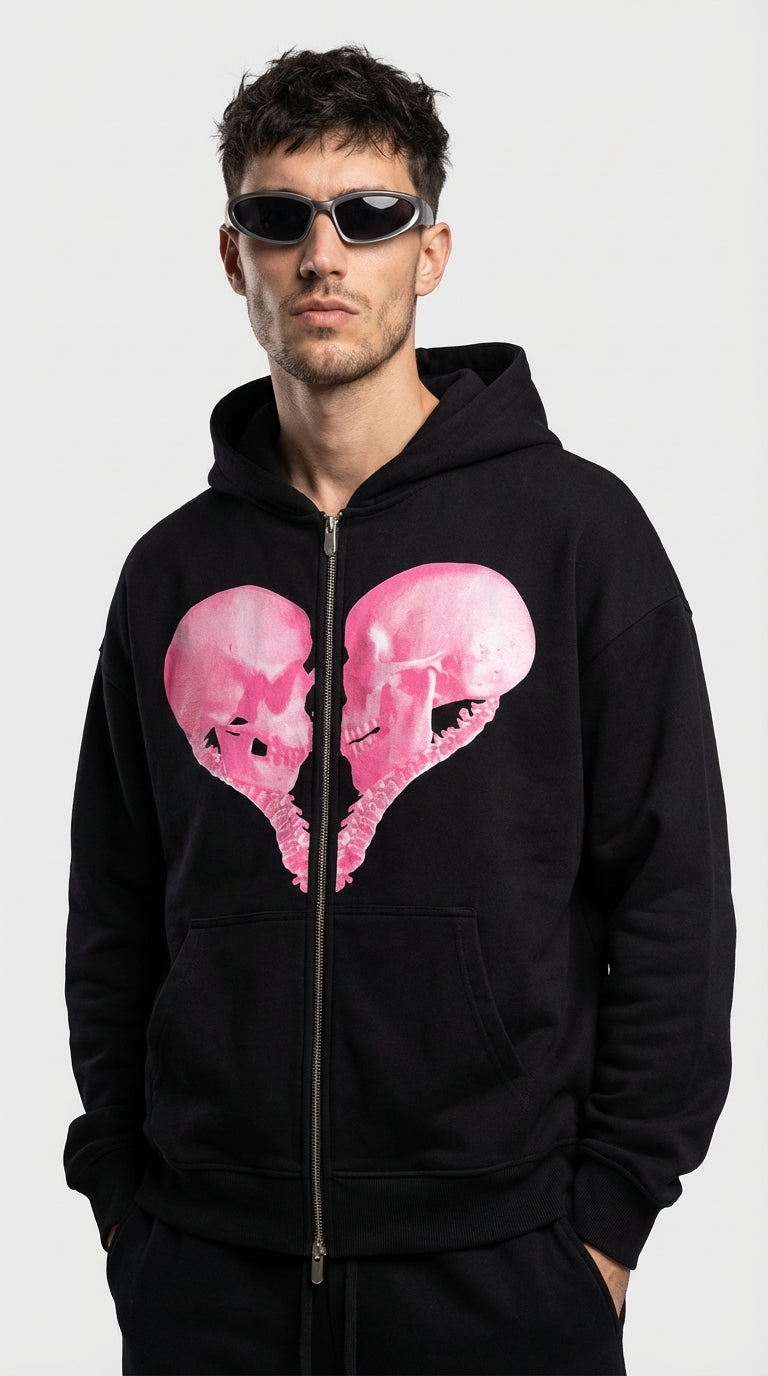 Broken Heart Zip Hoodie
