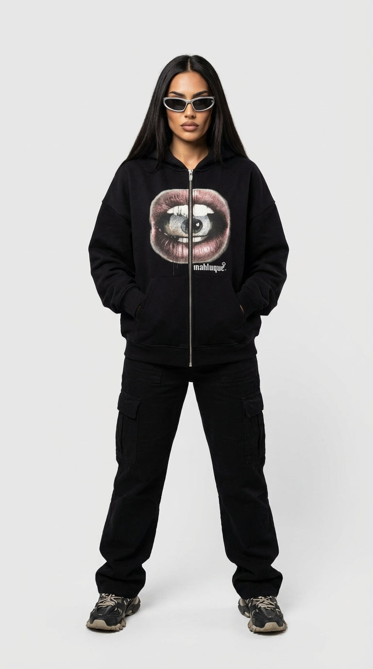 Eye Contact Zip Hoodie