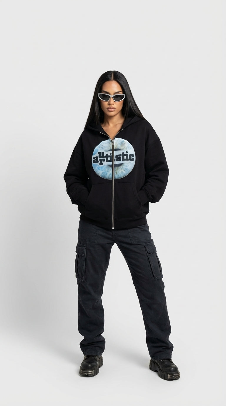 Artistic Eye Zip Hoodie