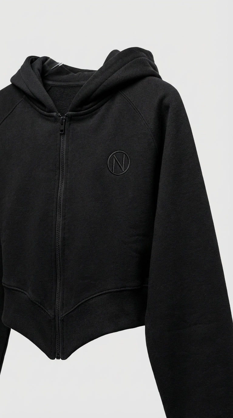 Sharp V Crop Hoodie