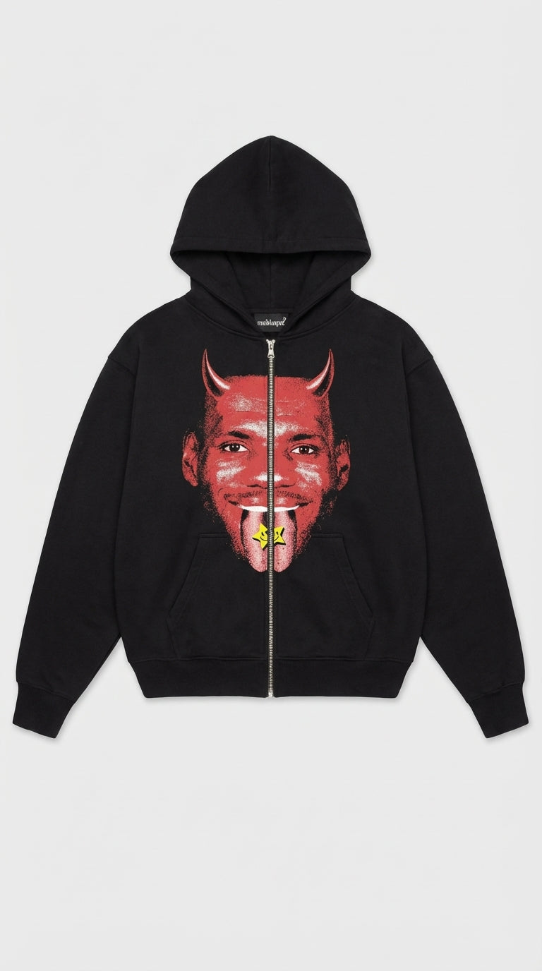 Devil Smile Zip Hoodie