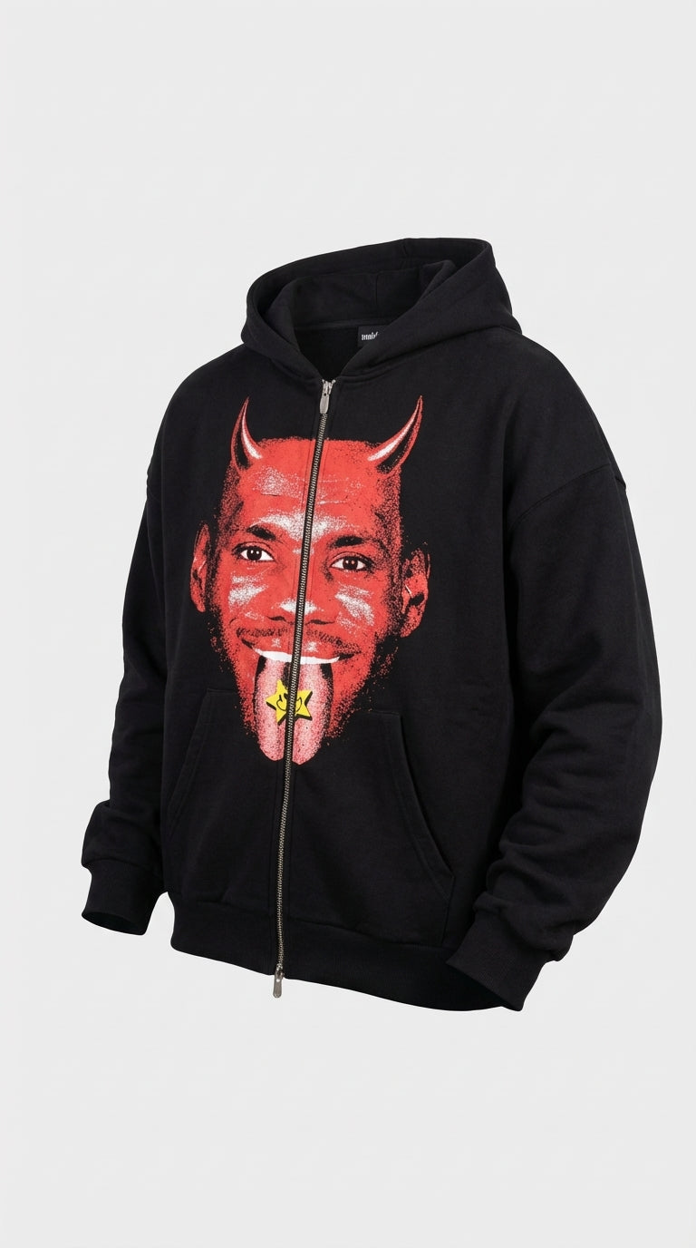 Devil Smile Zip Hoodie