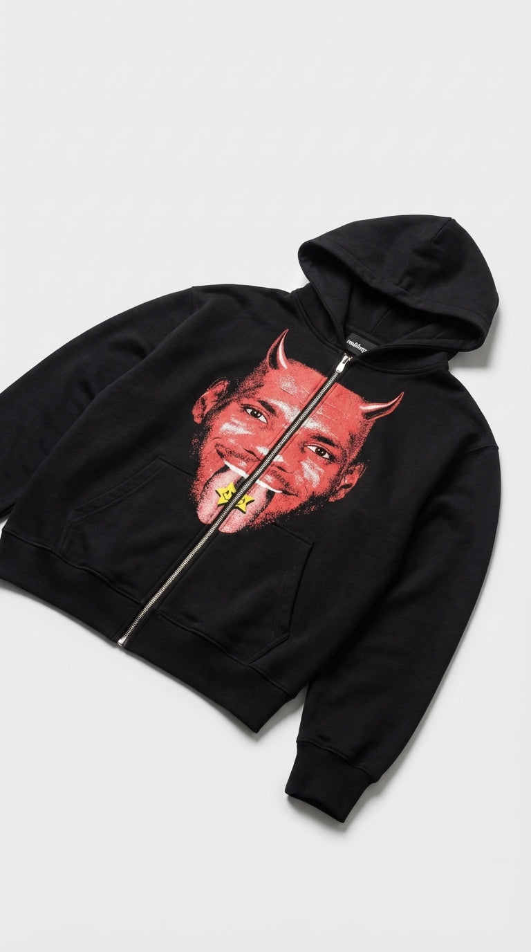Devil Smile Zip Hoodie
