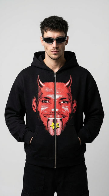 Devil Smile Zip Hoodie