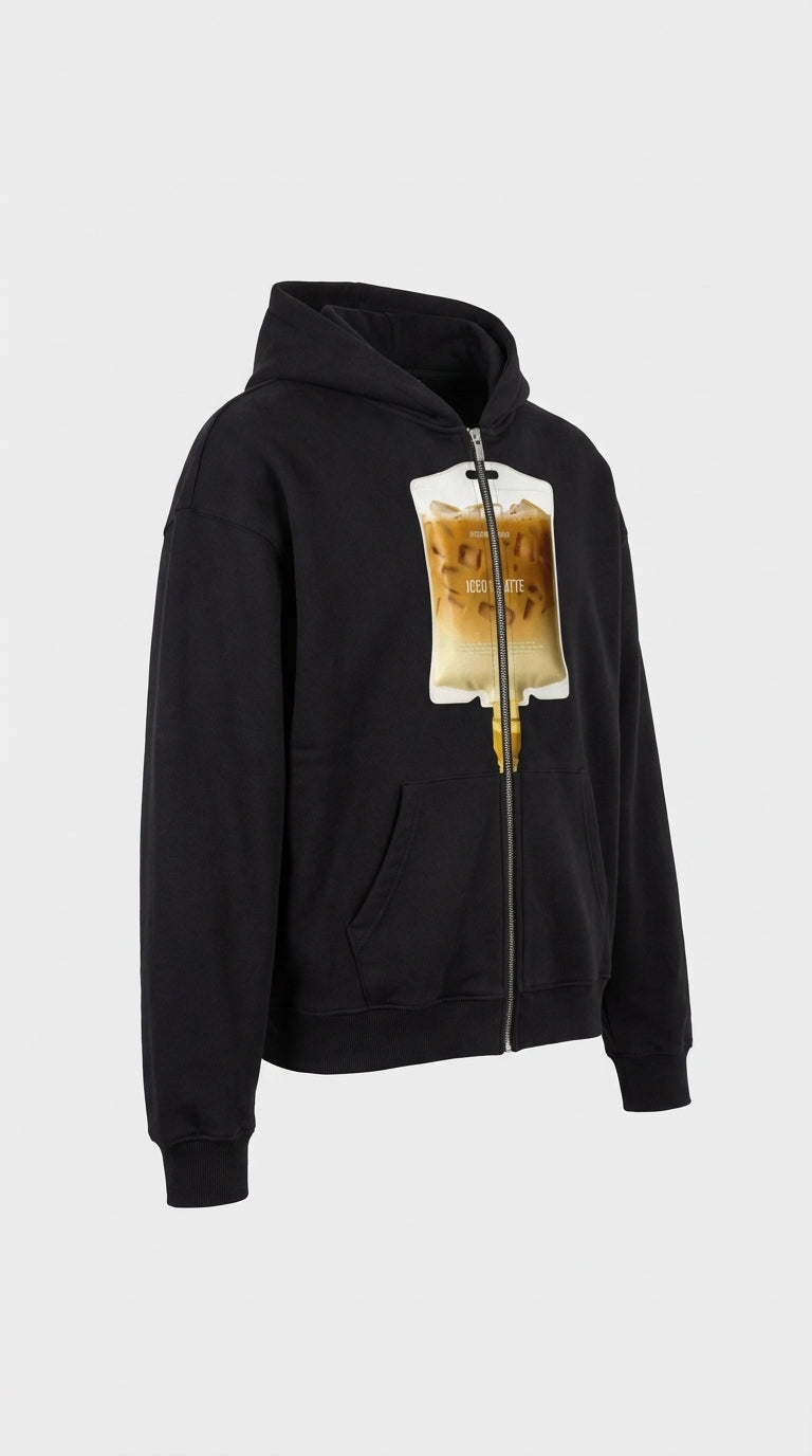 Caffeine Drip Zip Hoodie