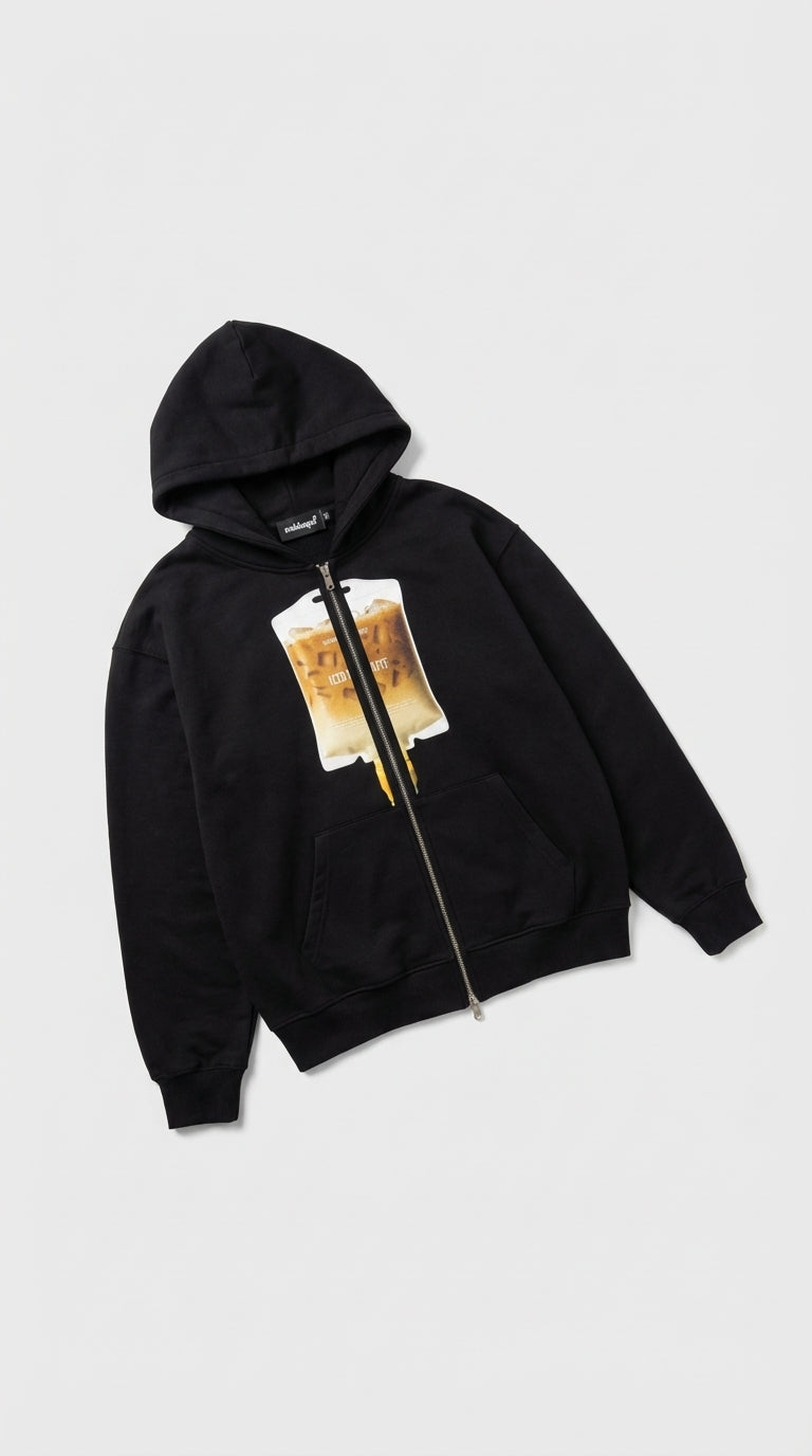 Caffeine Drip Zip Hoodie