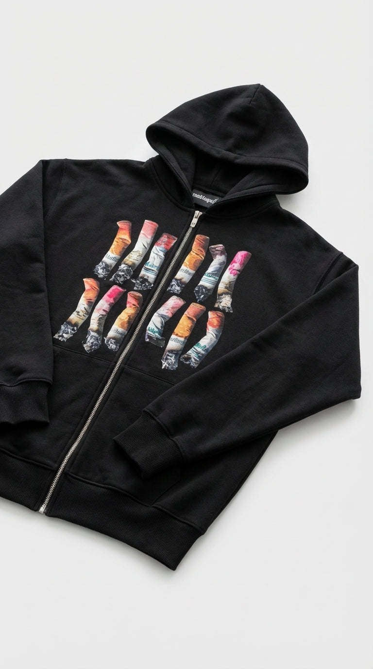Burnout Zip Hoodie