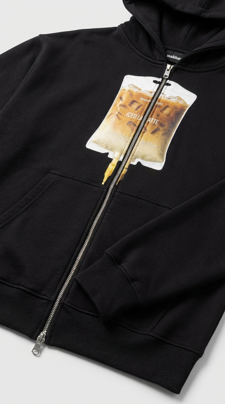 Caffeine Drip Zip Hoodie