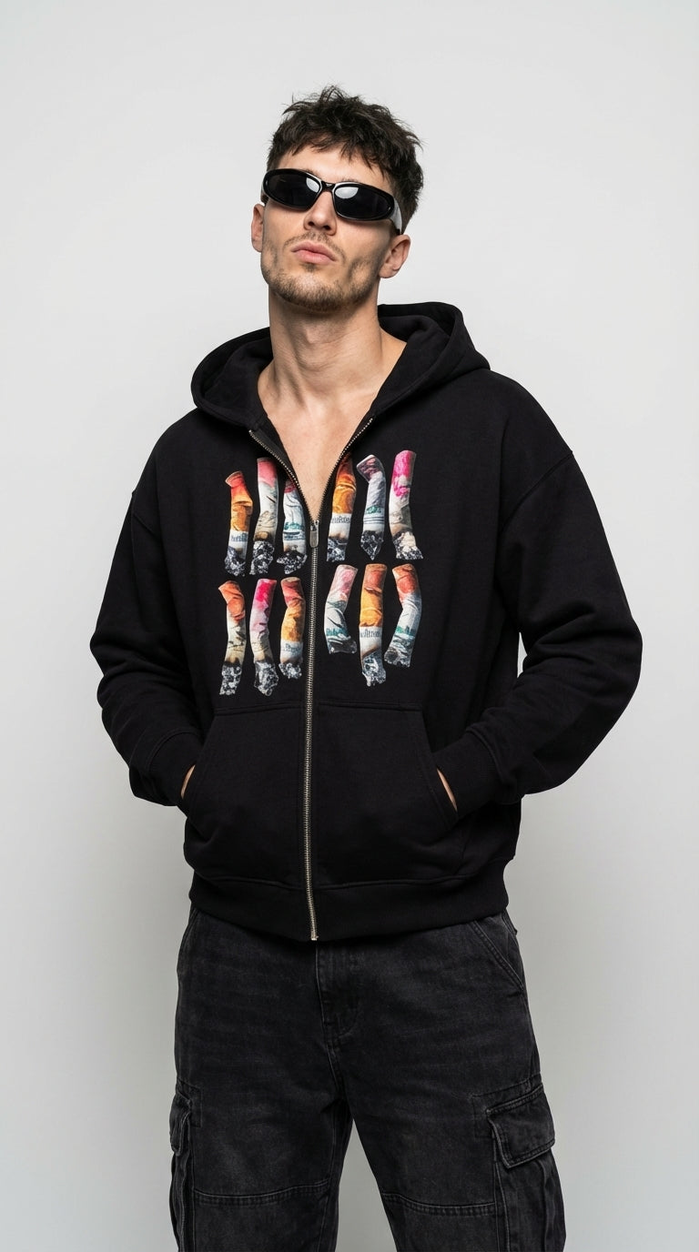 Burnout Zip Hoodie