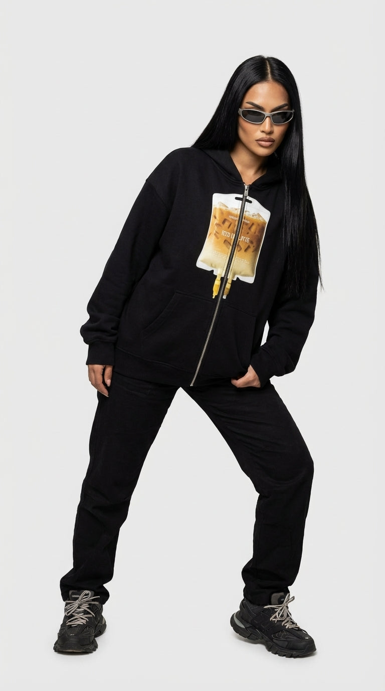 Caffeine Drip Zip Hoodie