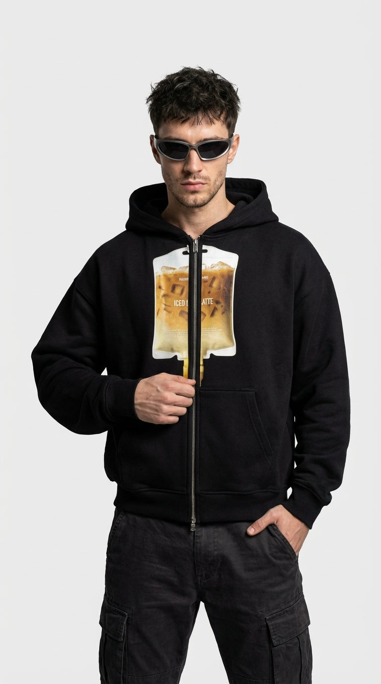 Caffeine Drip Zip Hoodie