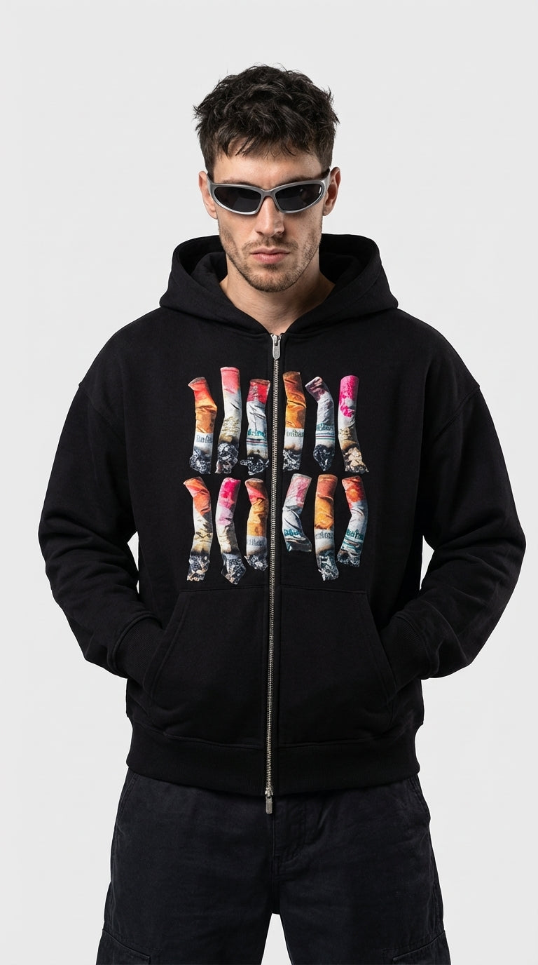 Burnout Zip Hoodie