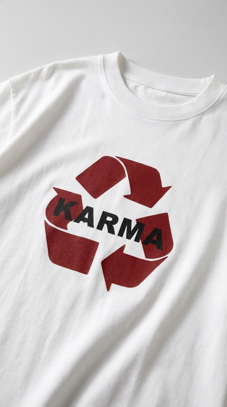 Karma Cycle Oversize White T-Shirt