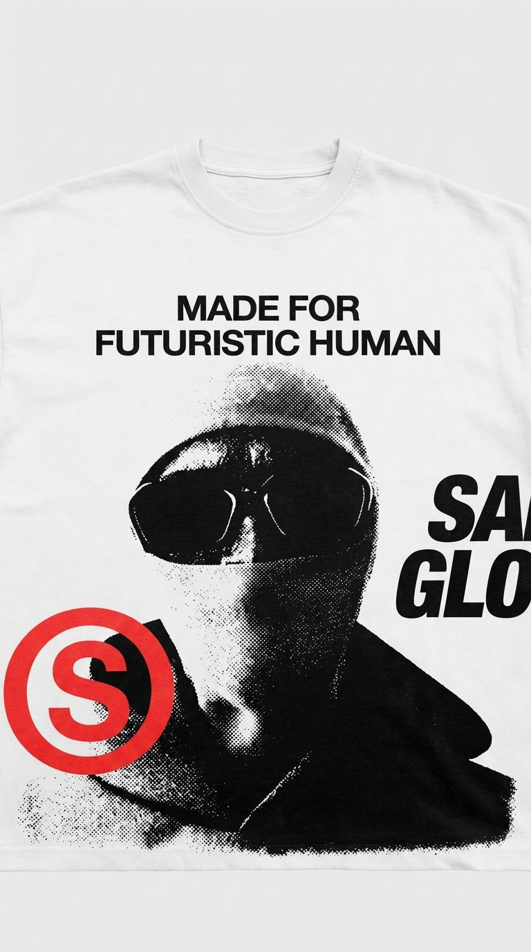 Futuristic Human White Tee